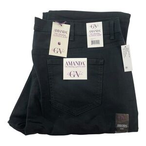 Gloria Vanderbilt Amanda Original Slimming Stretch Black Jeans Sz 24W NWT